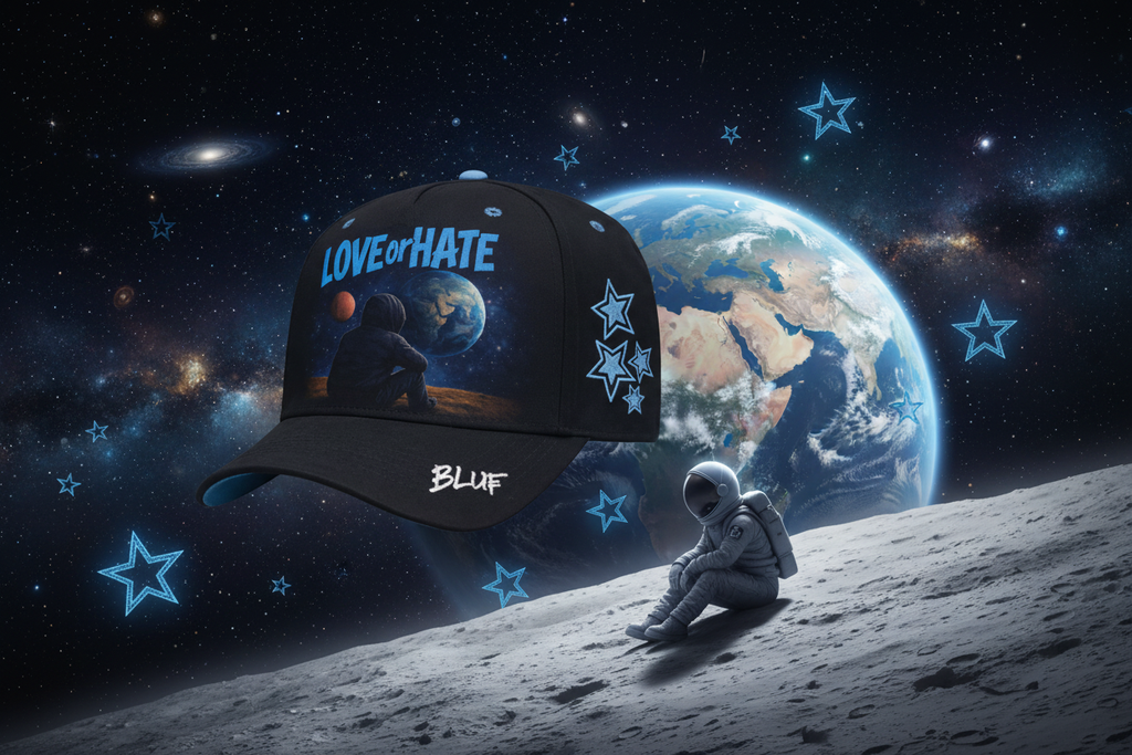 LOVEorHATE Cap – Cinematic Space Scene